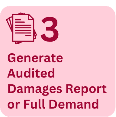 Generate Audited Damages Report or Full Demand